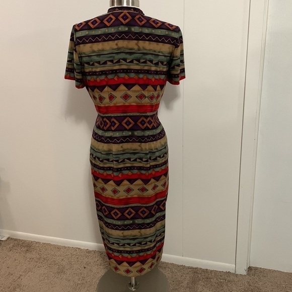 J. Stevens Petites by Carol Escritor Colorful MIDI Dress, no wear, beautiful! - Picture 3 of 4